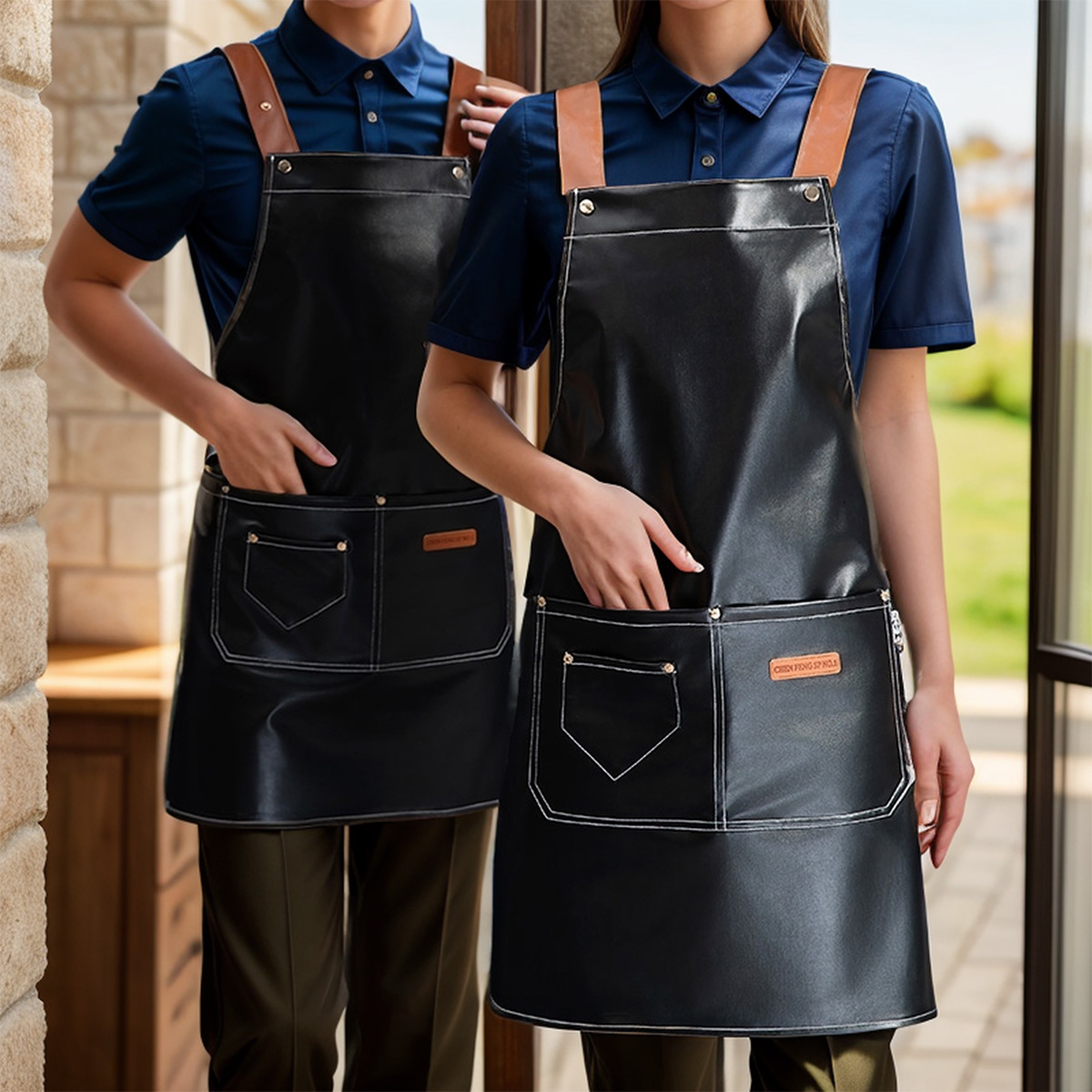 Woodworking Apron - 1 tablier réglable en cuir artificiel