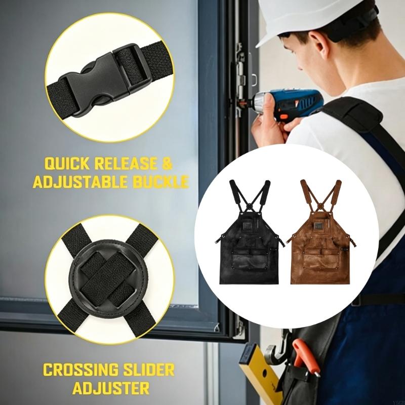 Woodworking Apron - Tablier charpentier en toile Durable, poche