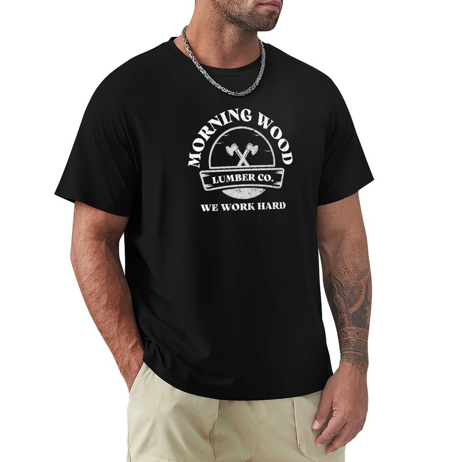 Lumber Woodworking - T-shirt Morning Wood Lumber Company We