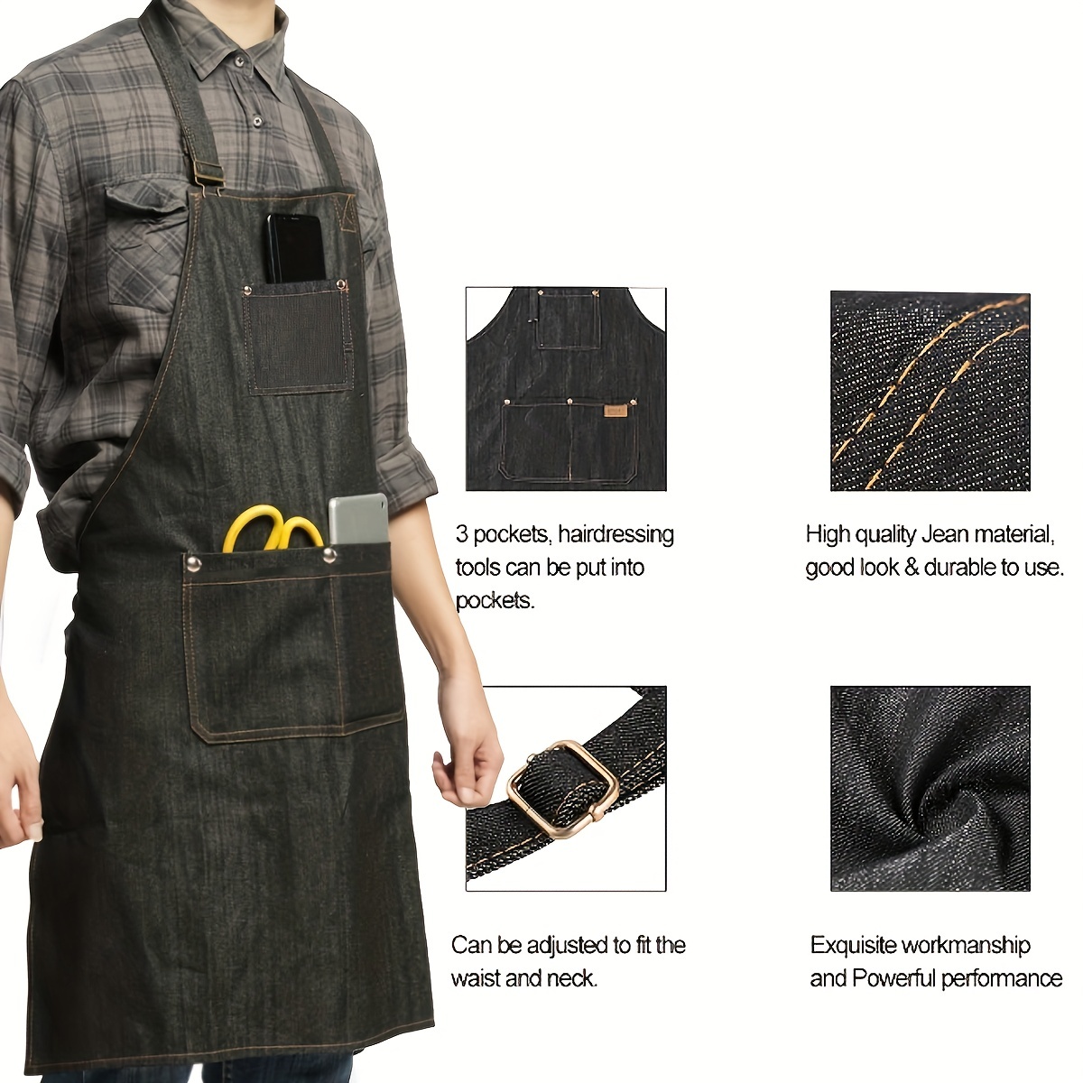 Woodworking Apron - Tablier à outils en Denim léger