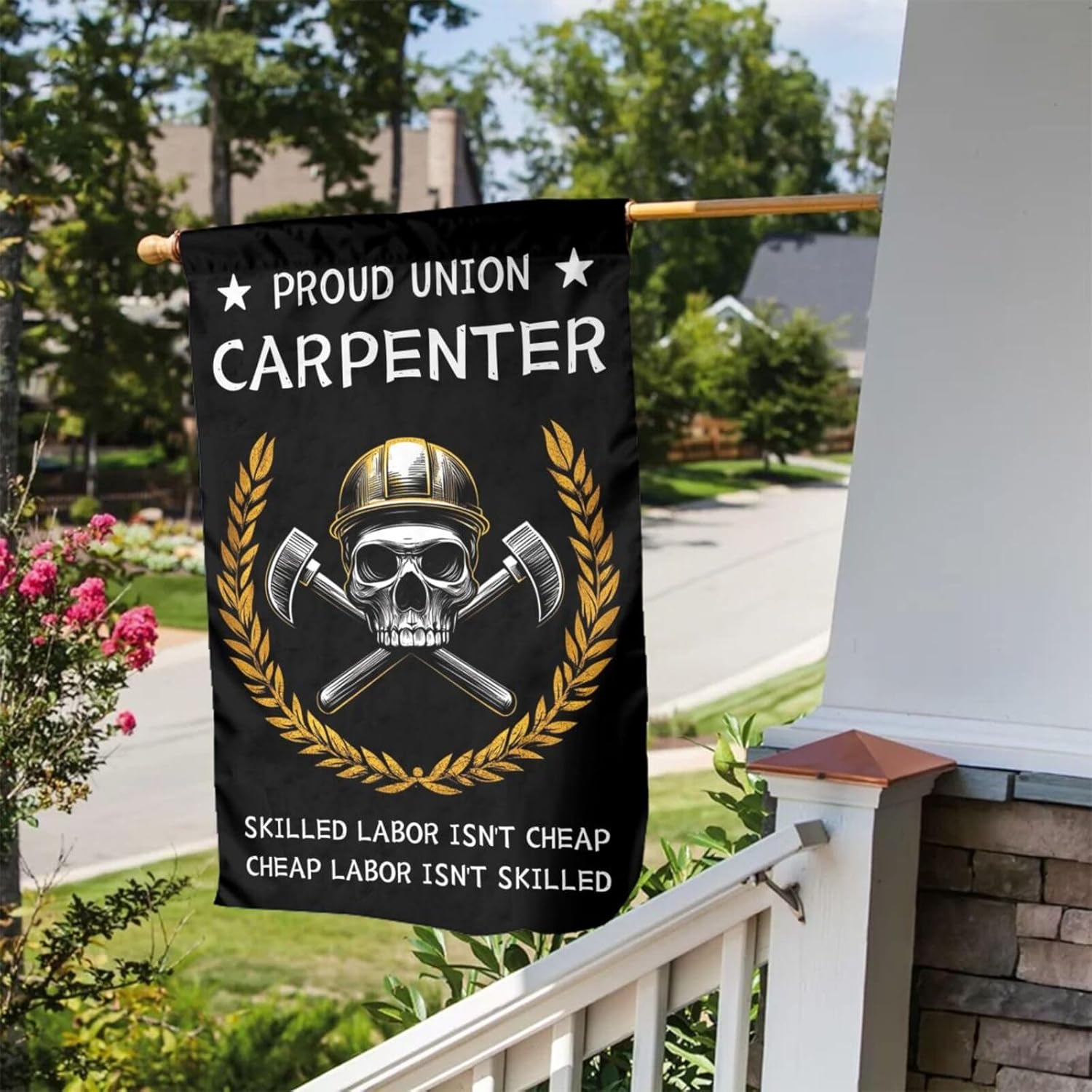 Drapeau de jardin double face  - Woodworking Union avis et prix
