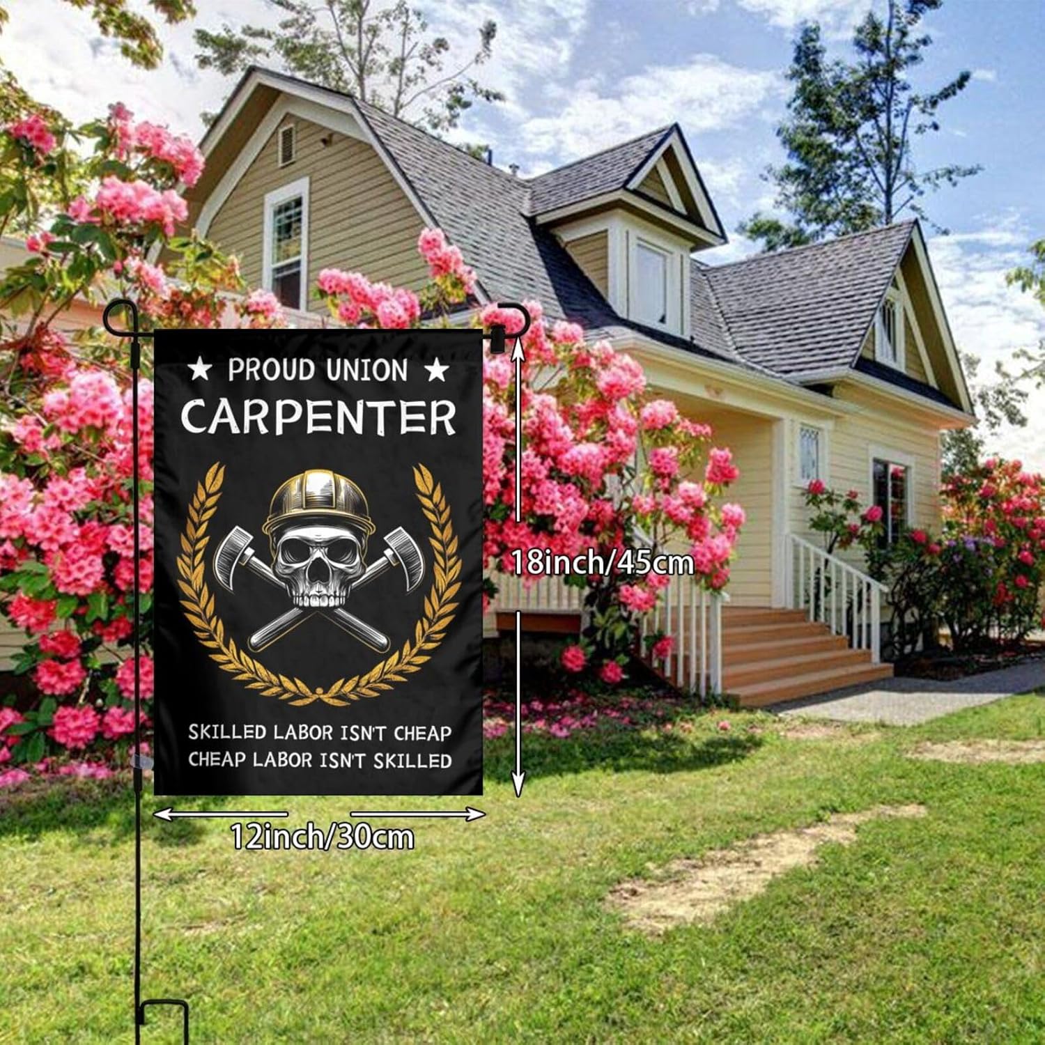 Drapeau de jardin double face  - Woodworking Union avis et prix