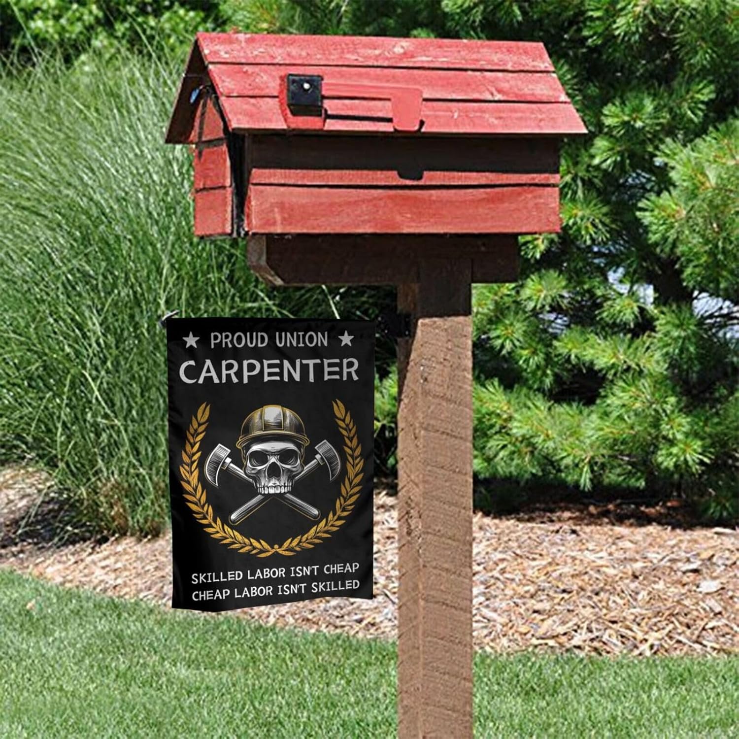 Drapeau de jardin double face  - Woodworking Union avis et prix