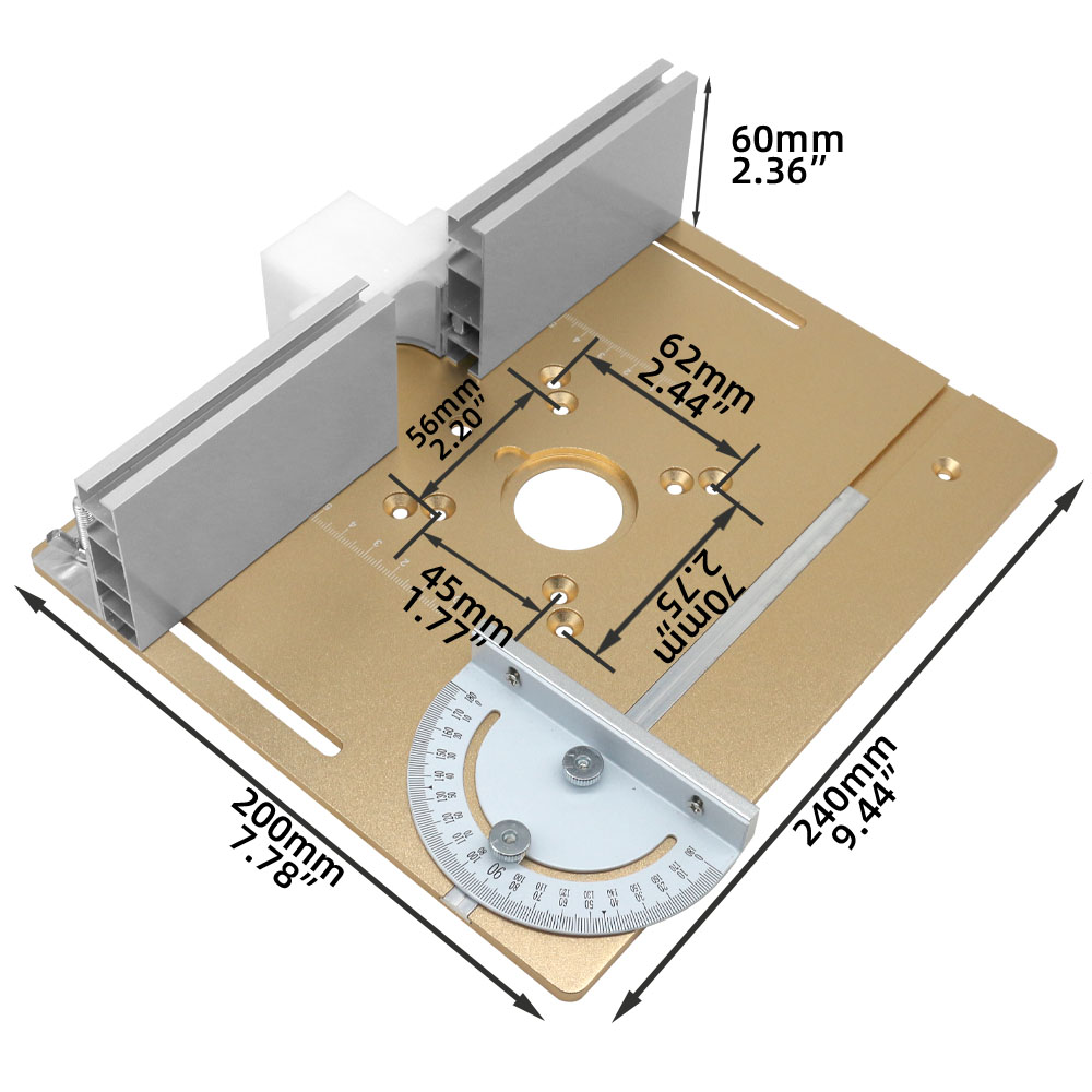 Plaque d'insertion de Table de - Woodworking Essential Tools avis et prix